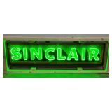 72 x 17 Sinclair Neon Sign with Porcelain Backing and 6 1/2-Inch Can