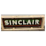 72 x 17 Sinclair Neon Sign with Porcelain Backing and 6 1/2-Inch Can