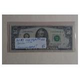 Lot 53 Old Style $50 Bill 1974 Uncurlated?