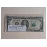 Lot 54 Old Style $100 Bill, 1950D, Uncurculated?