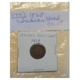 Lot 179 Indian Head Cent, 1868