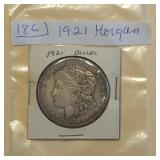 Lot 186 Morgan Silver Dollar 1921