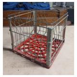 Vintage Metal Milk Crate