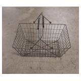 Vintage Metal Shopping Basket
