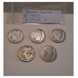 Barber Half Dollars 