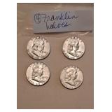 Lot K  Ben Franklin Half Dollars