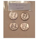 Lot K  Ben Franklin Half Dollars