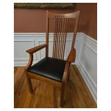 Stickley Dining Room Table & Chairs made of Wild Black Cherry with Ebony Inlay