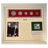 1948 Silver Coin Year Set / Stamp 