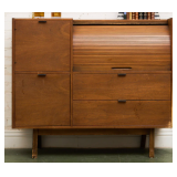 Mid Century Modern Walnut Hooker