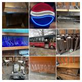 Wheeling, WV: Oglebay Park & Wilson Lodge surplus items: Used vehicles, Glass Works, Grill signs a