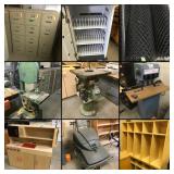 Fayette County, PA: Woodshop Equipment, Commercial Scrubbers, Tables, Chairs, Loads of Shelving, Met