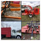 Waynesburg, PA: White Tree Service Retirement Sale, Woodchippers, Trucks, Tractors, Attachments, a