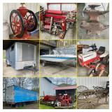 Grafton, WV: Estate Auction: Chrysler Boat, Box Trailer Barn, Tools, Furniture & Contents