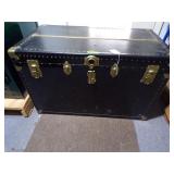 leather travel trunk