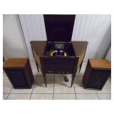 Magnavox MidCentury Record Player with a Pair of Vintage Speakers