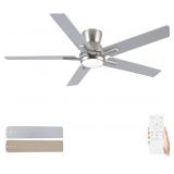 New Sevenine 52 inch Brushed Nickel Ceiling Fan