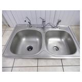 FHP Stainless Steel Drop in Sink with Faucet Set