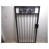 Iron Gate with Decorative Leaf Top