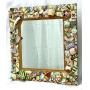 Rare Vintage Mackenzie-Childs Extra Large Pottery Shard Collaged Mirror - 3 Ft x 3 Ft
