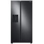 Samsung 27.4 cu. ft. Side by Side Refrigerator in Fingerprint Resistant Black Stainless Steel. (Scratch And Dent) - 1 Year Warranty!