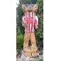 "Bucky the Badger" Mascot of the University of Wisconsin Carved Wooden Statue