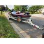 1994 Lund Fishing Boat with 90 Hp Mercury Outboard on a 1994 Shorelander Trailer