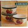 Casuals 3pc mixing bowel set.