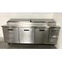 Randell 8383N-290 83" Pizza Prep Table ($13,000+ MSRP) & TRUE Mfg. TWT-67F-HC 67" Wide Stainless Steel Worktop Freezer w/ Two Sections & Two Door