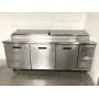 Commercial Pizza Prep Table Randell 8383N-290 83" ($13,000+ MSRP) & TRUE Mfg. Stainless Steel Worktop Freezer  (TWT-67F-HC) 67" Wide w/ Two Secti