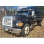 1997 FORD F800 DIESEL, CUMMINS 359, 7 SPEED MANUAL TRANSMISSION, HOIST