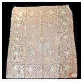 Vintage Quaker Empress Table Linen / Cloth in Old Ivory / Vintage Quaker Empress Table Linen No. 7570