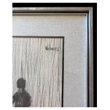 Mid Century Modern 1969 Aldo Luongo Expressionism Lithograph Print" Holding Hands"
