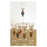 Artland Splendor Hand Painted Cordials and Liqueur Glasses
