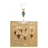 Artland Splendor Hand Painted Cordials and Liqueur Glasses