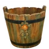 Vintage Weller Wood Rose Pottery Basket