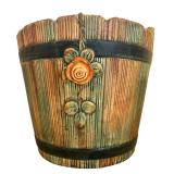 Vintage Weller Wood Rose Pottery Basket