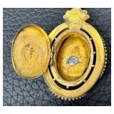 Antique Gold Filled Locket Necklace