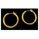 Pair of 10k Gold Hoop Earrings