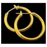 Pair of 10k Gold Hoop Earrings