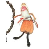 Three Antique Santa Clause Figurine Ornaments