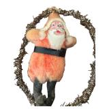 Three Antique Santa Clause Figurine Ornaments