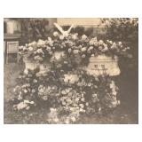 Framed Antique Black and White Casket Photograph