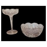 Three Vintage Crystal Decorative Items