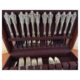 Set of Vintage Wallace Grand Baroque Sterling Silver Flatware