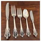 Set of Vintage Wallace Grand Baroque Sterling Silver Flatware