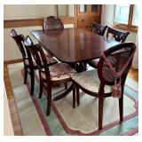Vintage Dining Room Table and Chairs Set