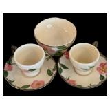 Vintage Franciscan Desert Rose including, Tea Kettle, Sugar, Cream, Petite Cups and More