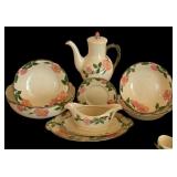 Vintage Franciscan Desert Rose including, Tea Kettle, Sugar, Cream, Petite Cups and More