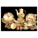 Vintage Franciscan Desert Rose including, Tea Kettle, Sugar, Cream, Petite Cups and More